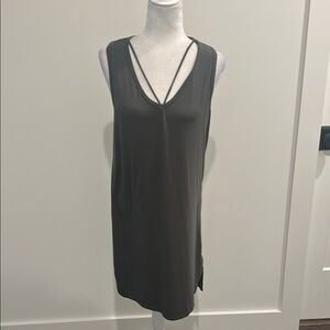 NWT Evereve Press Olive Green Knit Dress Sz M